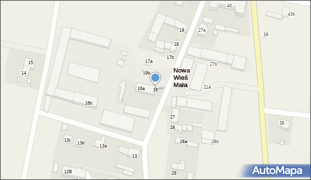 Nowa Wieś Mała, Nowa Wieś Mała, 16, mapa Nowa Wieś Mała