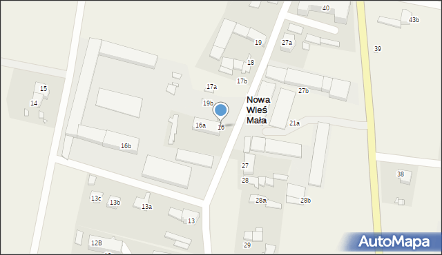 Nowa Wieś Mała, Nowa Wieś Mała, 16, mapa Nowa Wieś Mała