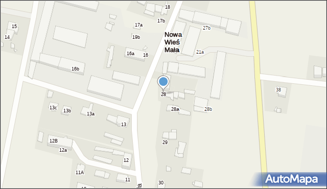 Nowa Wieś Mała, Nowa Wieś Mała, 28, mapa Nowa Wieś Mała