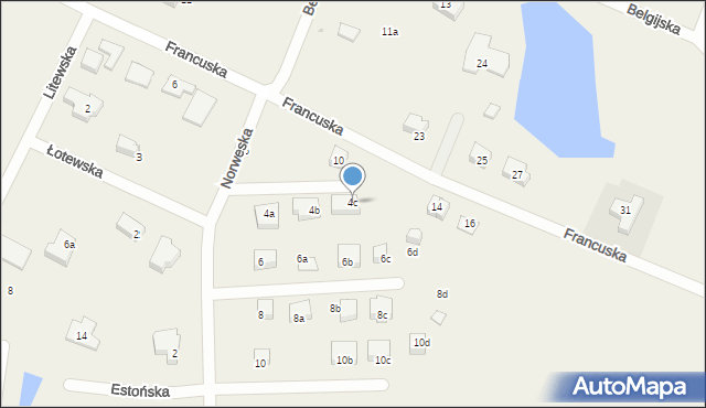 Nowa Wieś Malborska, Norweska, 4c, mapa Nowa Wieś Malborska