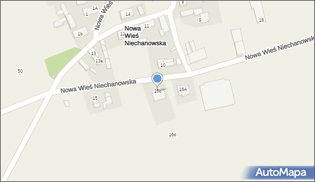 Nowa Wieś Niechanowska, Nowa Wieś Niechanowska, 16b, mapa Nowa Wieś Niechanowska