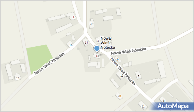 Nowa Wieś Notecka, Nowa Wieś Notecka, 13, mapa Nowa Wieś Notecka