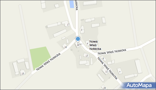 Nowa Wieś Notecka, Nowa Wieś Notecka, 14, mapa Nowa Wieś Notecka