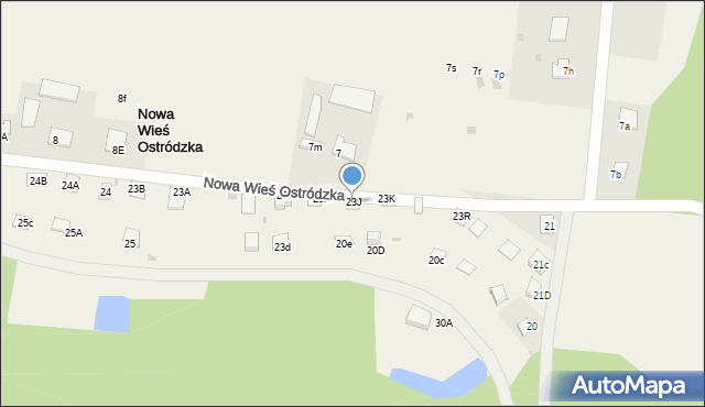 Nowa Wieś Ostródzka, Nowa Wieś Ostródzka, 23J, mapa Nowa Wieś Ostródzka