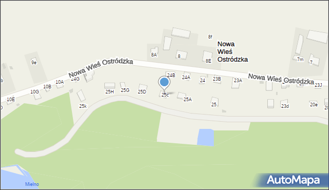 Nowa Wieś Ostródzka, Nowa Wieś Ostródzka, 25c, mapa Nowa Wieś Ostródzka