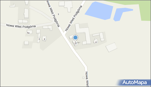 Nowa Wieś Podgórna, Nowa Wieś Podgórna, 10, mapa Nowa Wieś Podgórna