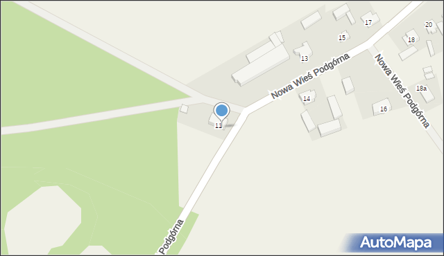 Nowa Wieś Podgórna, Nowa Wieś Podgórna, 13a, mapa Nowa Wieś Podgórna