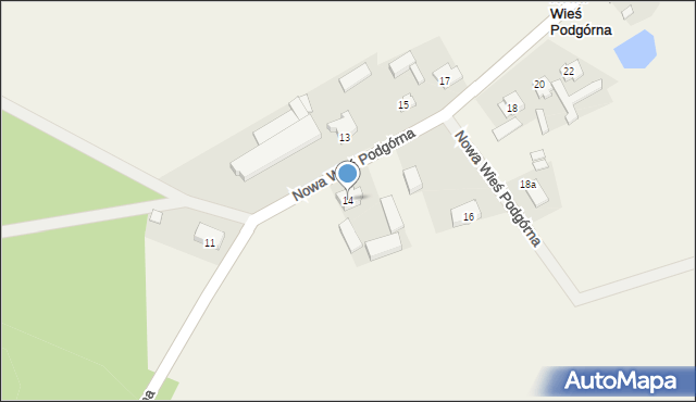 Nowa Wieś Podgórna, Nowa Wieś Podgórna, 14, mapa Nowa Wieś Podgórna