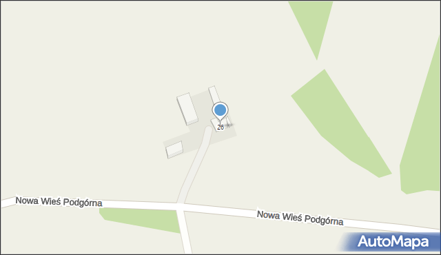 Nowa Wieś Podgórna, Nowa Wieś Podgórna, 26, mapa Nowa Wieś Podgórna