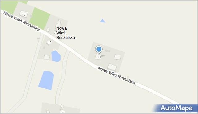 Nowa Wieś Reszelska, Nowa Wieś Reszelska, 13, mapa Nowa Wieś Reszelska