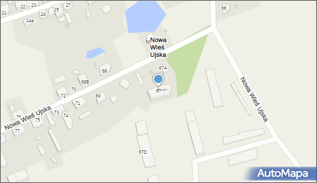 Nowa Wieś Ujska, Nowa Wieś Ujska, 67, mapa Nowa Wieś Ujska