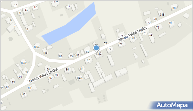 Nowa Wieś Ujska, Nowa Wieś Ujska, 80A, mapa Nowa Wieś Ujska