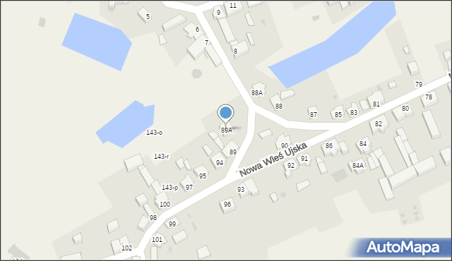 Nowa Wieś Ujska, Nowa Wieś Ujska, 89A, mapa Nowa Wieś Ujska