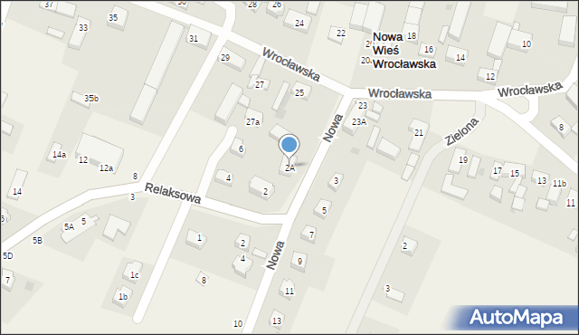 Nowa Wieś Wrocławska, Nowa, 2A, mapa Nowa Wieś Wrocławska