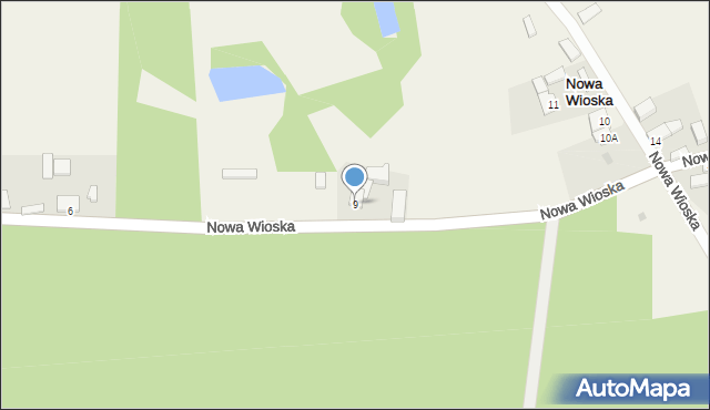 Nowa Wioska, Nowa Wioska, 9, mapa Nowa Wioska