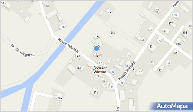 Nowa Wioska, Nowa Wioska, 14, mapa Nowa Wioska