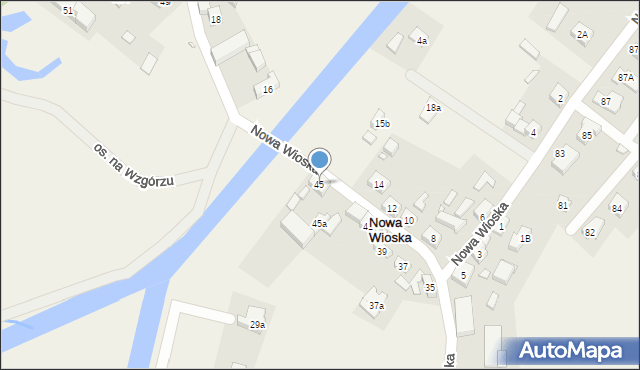 Nowa Wioska, Nowa Wioska, 45, mapa Nowa Wioska
