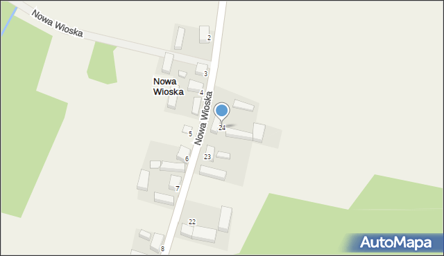 Nowa Wioska, Nowa Wioska, 24, mapa Nowa Wioska