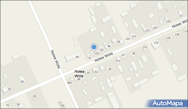 Nowa Wola, Nowa Wola, 93, mapa Nowa Wola