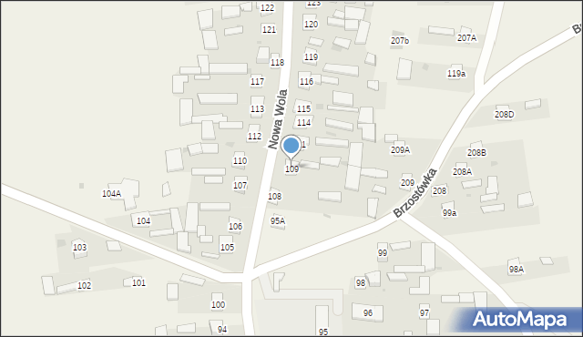 Nowa Wola, Nowa Wola, 109, mapa Nowa Wola