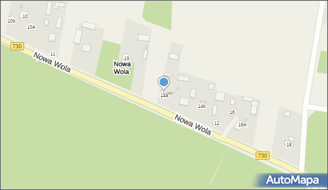 Nowa Wola, Nowa Wola, 14a, mapa Nowa Wola