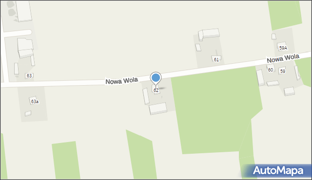 Nowa Wola, Nowa Wola, 62, mapa Nowa Wola