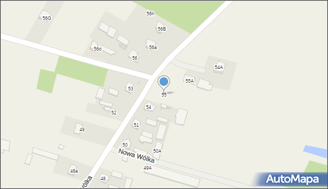 Nowa Wólka, Nowa Wólka, 55, mapa Nowa Wólka