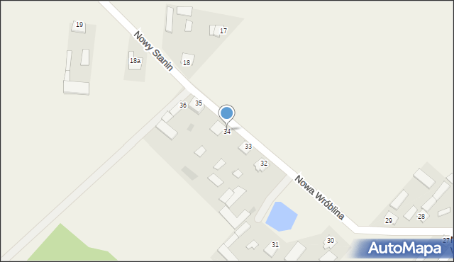 Nowa Wróblina, Nowa Wróblina, 34, mapa Nowa Wróblina