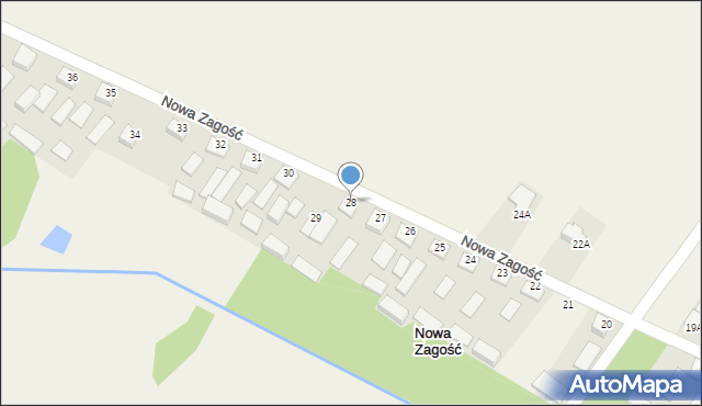 Nowa Zagość, Nowa Zagość, 28, mapa Nowa Zagość