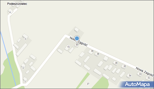 Nowa Zagość, Nowa Zagość, 40, mapa Nowa Zagość