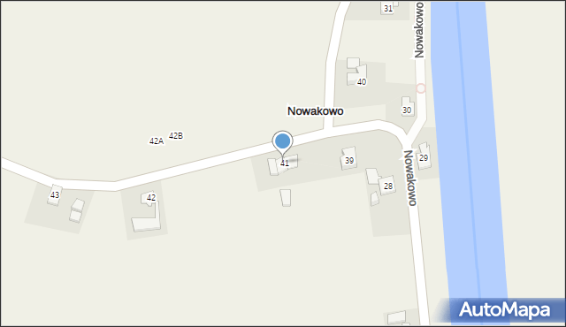 Nowakowo, Nowakowo, 41B, mapa Nowakowo