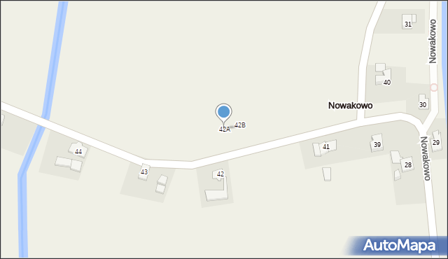 Nowakowo, Nowakowo, 42A, mapa Nowakowo