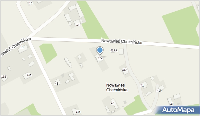 Nowawieś Chełmińska, Nowawieś Chełmińska, 42a, mapa Nowawieś Chełmińska