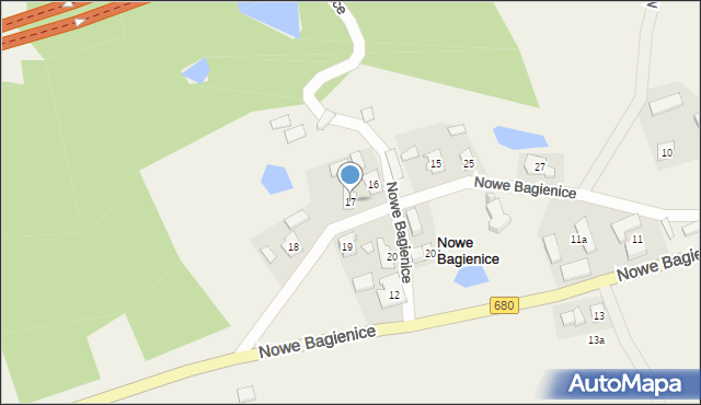 Nowe Bagienice, Nowe Bagienice, 17, mapa Nowe Bagienice