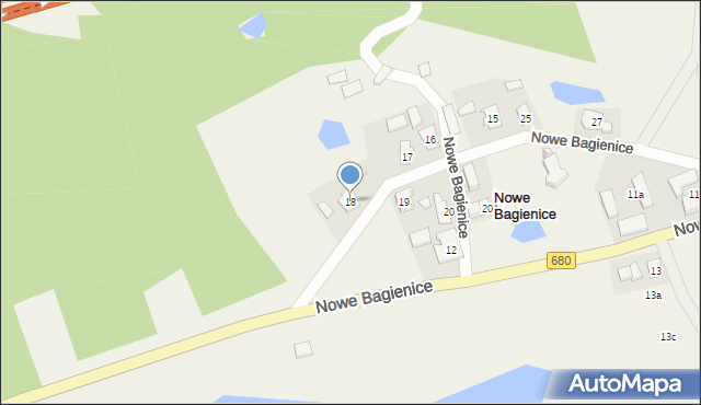 Nowe Bagienice, Nowe Bagienice, 18, mapa Nowe Bagienice