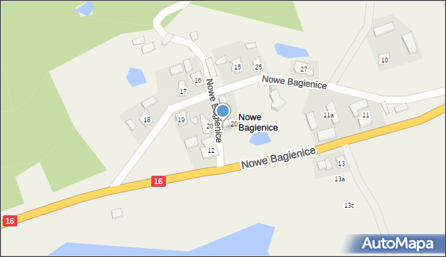 Nowe Bagienice, Nowe Bagienice, 20B, mapa Nowe Bagienice