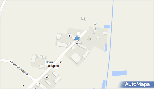 Nowe Biskupice, Nowe Biskupice, 26, mapa Nowe Biskupice