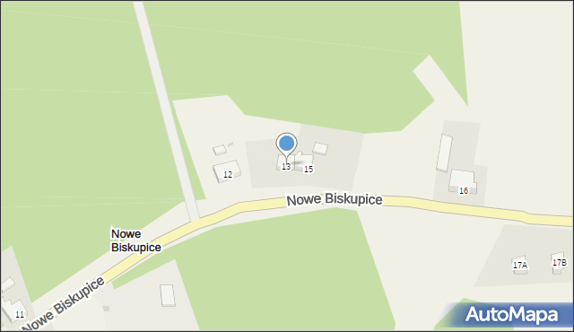 Nowe Biskupice, Nowe Biskupice, 13, mapa Nowe Biskupice