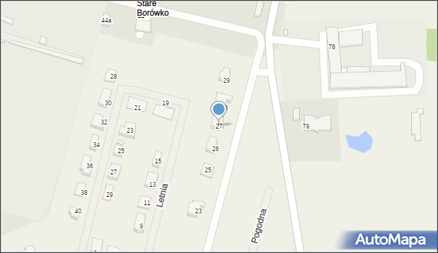 Nowe Borówko, Nowe Borówko, 27, mapa Nowe Borówko