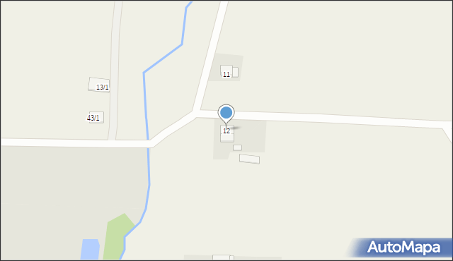 Nowe Boryszewo, Nowe Boryszewo, 12, mapa Nowe Boryszewo