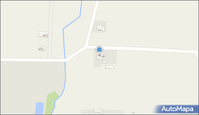 Nowe Boryszewo, Nowe Boryszewo, 12A, mapa Nowe Boryszewo