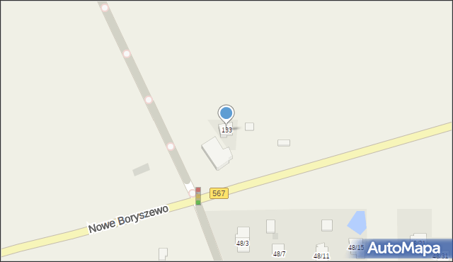 Nowe Boryszewo, Nowe Boryszewo, 133, mapa Nowe Boryszewo