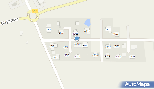 Nowe Boryszewo, Nowe Boryszewo, 48/10, mapa Nowe Boryszewo