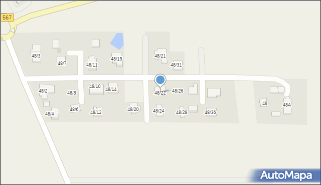 Nowe Boryszewo, Nowe Boryszewo, 48/22, mapa Nowe Boryszewo