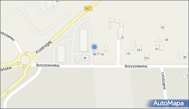 Nowe Boryszewo, Nowe Boryszewo, 89, mapa Nowe Boryszewo