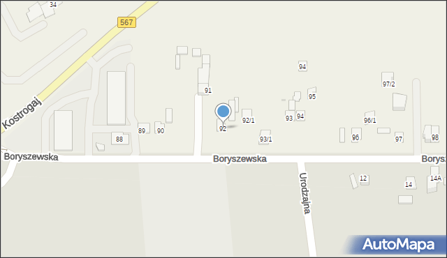 Nowe Boryszewo, Nowe Boryszewo, 92, mapa Nowe Boryszewo