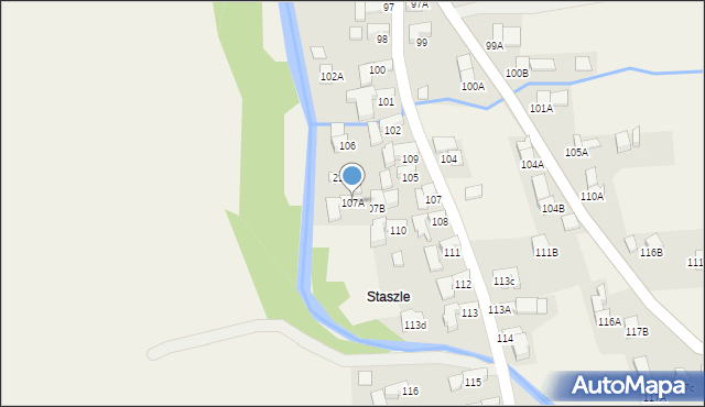 Nowe Bystre, Nowe Bystre, 107A, mapa Nowe Bystre