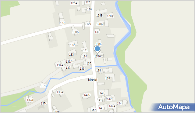 Nowe Bystre, Nowe Bystre, 134A, mapa Nowe Bystre