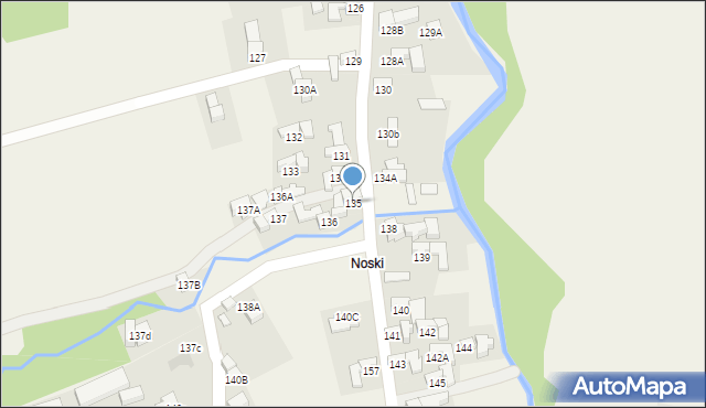 Nowe Bystre, Nowe Bystre, 135, mapa Nowe Bystre