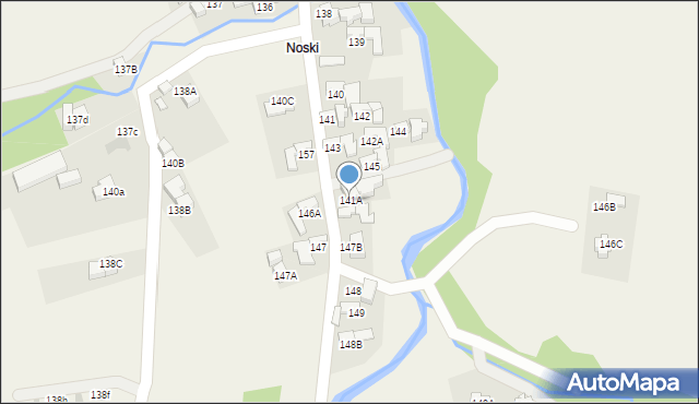 Nowe Bystre, Nowe Bystre, 141A, mapa Nowe Bystre